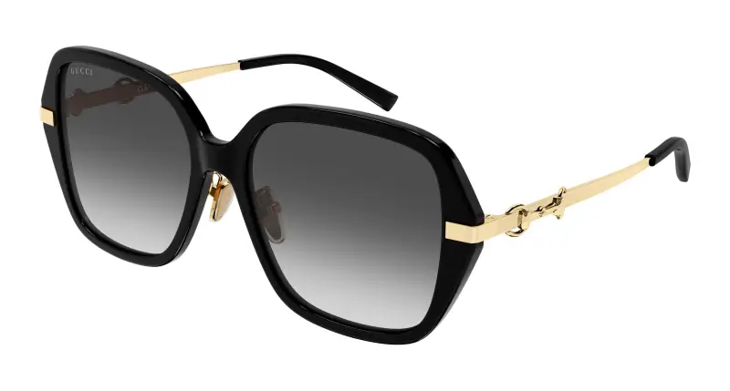 Donna Gucci GG2055SA 001 Occhiali da sole Acetato Nero Grigio Squadrata