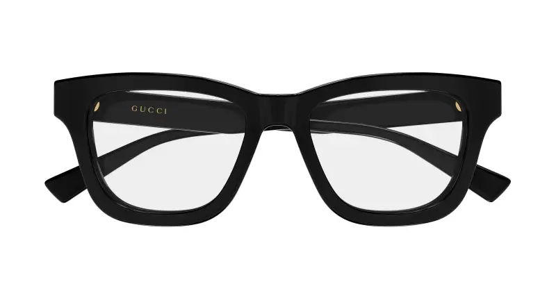 Donna Gucci GG2066O 005 Montature da vista Acetato Nero Trasparente Cat Eye miniatura 2