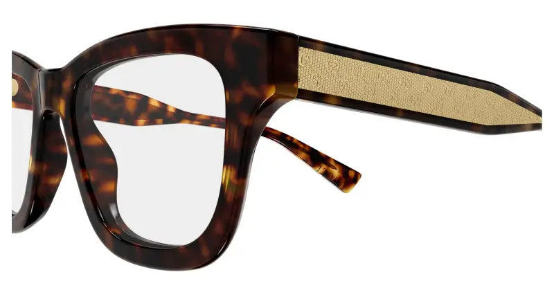 Donna Gucci GG2066O 006 Montature da vista Acetato Havana Trasparente Cat Eye miniatura 3