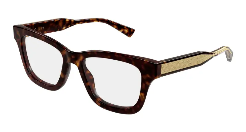 Donna Gucci GG2066O 006 Montature da vista Acetato Havana Trasparente Cat Eye