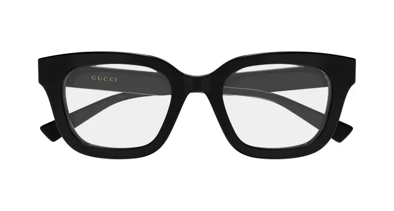 Donna Gucci GG2067OL 001 Montature da vista Acetato Nero Trasparente Squadrata miniatura 2