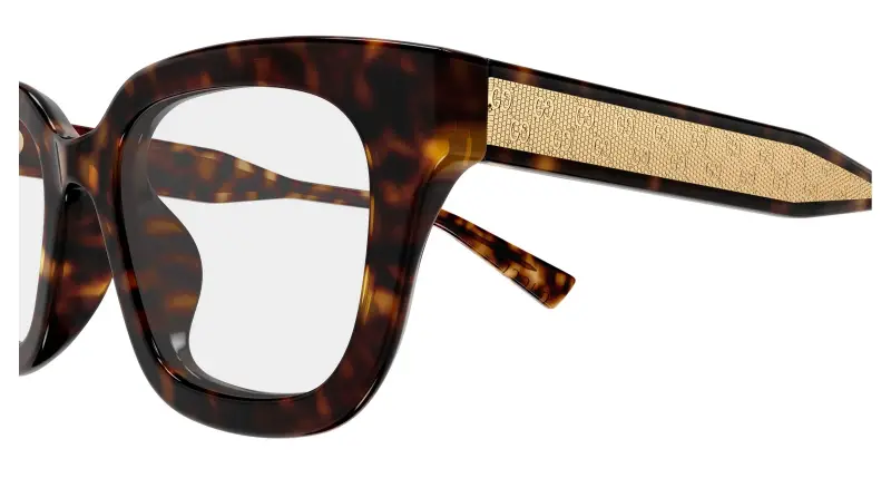 Donna Gucci GG2067OL 002 Montature da vista Acetato Havana Trasparente Squadrata miniatura 3