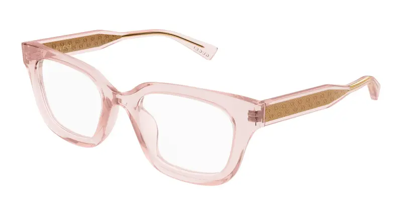 Donna Gucci GG2067OL 003 Montature da vista Acetato Rosa Trasparente Squadrata