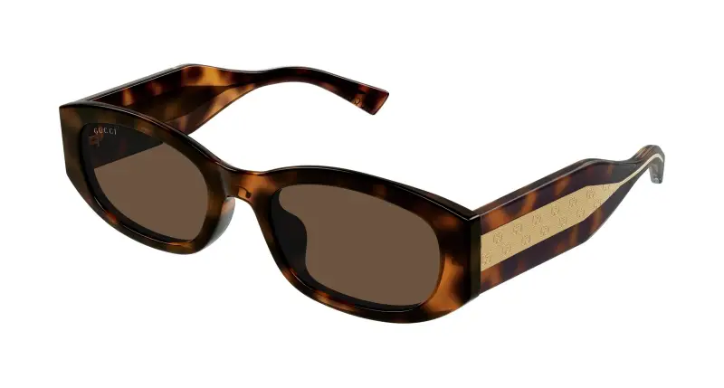 Donna Gucci GG2068SA 002 Occhiali da sole Acetato Havana Marrone Squadrata