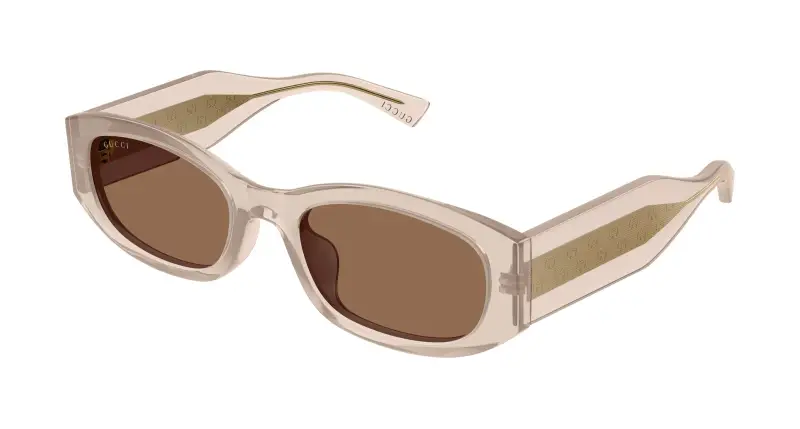 Donna Gucci GG2068SA 003 Occhiali da sole Acetato Marrone Marrone Squadrata