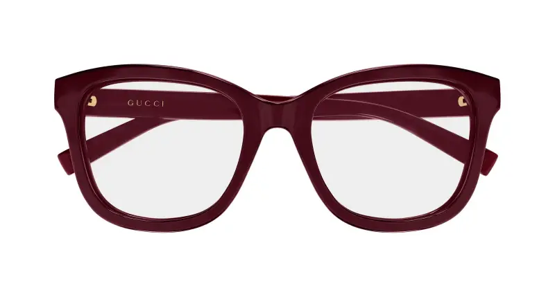 Donna Gucci GG2104O 003 Montature da vista Iniettato Bordeaux Trasparente Squadrata miniatura 2
