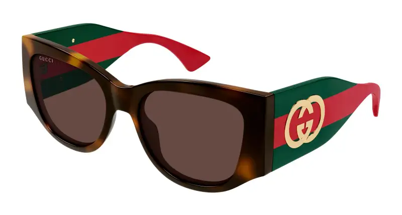 Donna Gucci GG2115S 002 Occhiali da sole Acetato Havana Marrone Cat Eye