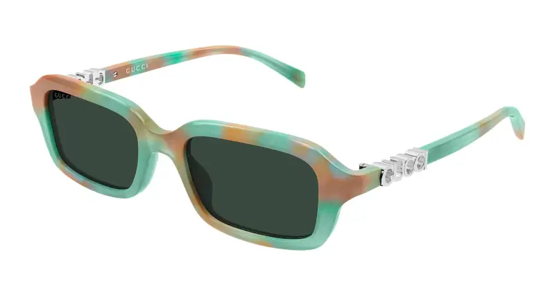 Donna Gucci GG2152S 005 Occhiali da sole Acetato Havana Verde Squadrata