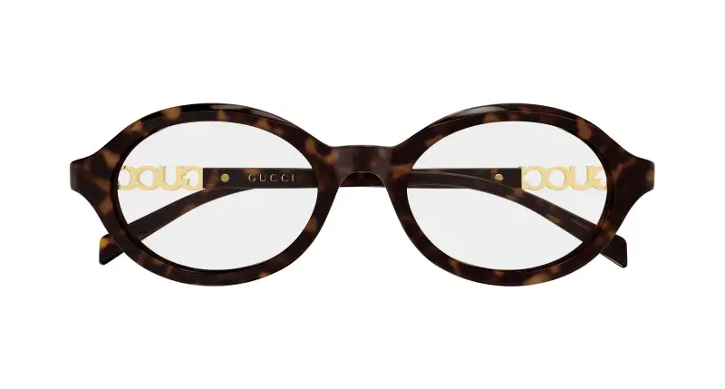 Donna Gucci GG2153O 002 Montature da vista Acetato Havana Trasparente Rotonda miniatura 2