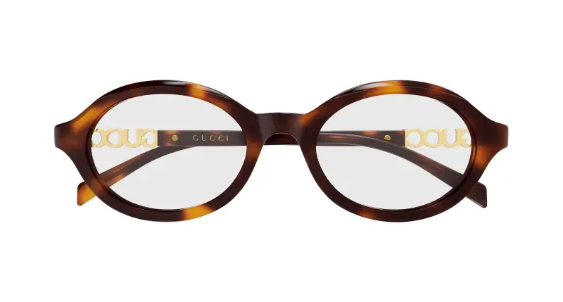 Donna Gucci GG2153O 005 Montature da vista Acetato Havana Trasparente Rotonda miniatura 2