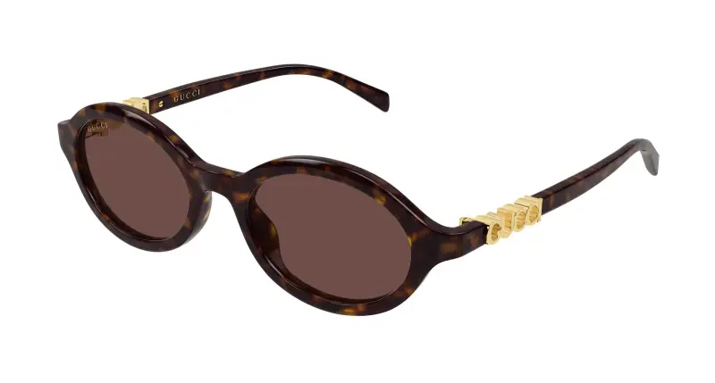 Donna Gucci GG2153S 002 Occhiali da sole Acetato Havana Marrone Rotonda