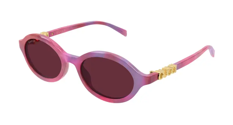 Donna Gucci GG2153S 005 Occhiali da sole Acetato Havana Viola Rotonda