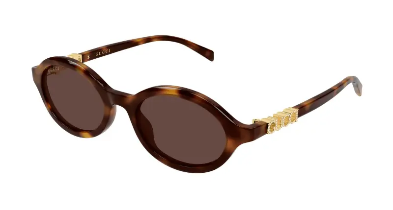 Donna Gucci GG2153S 006 Occhiali da sole Acetato Havana Marrone Rotonda
