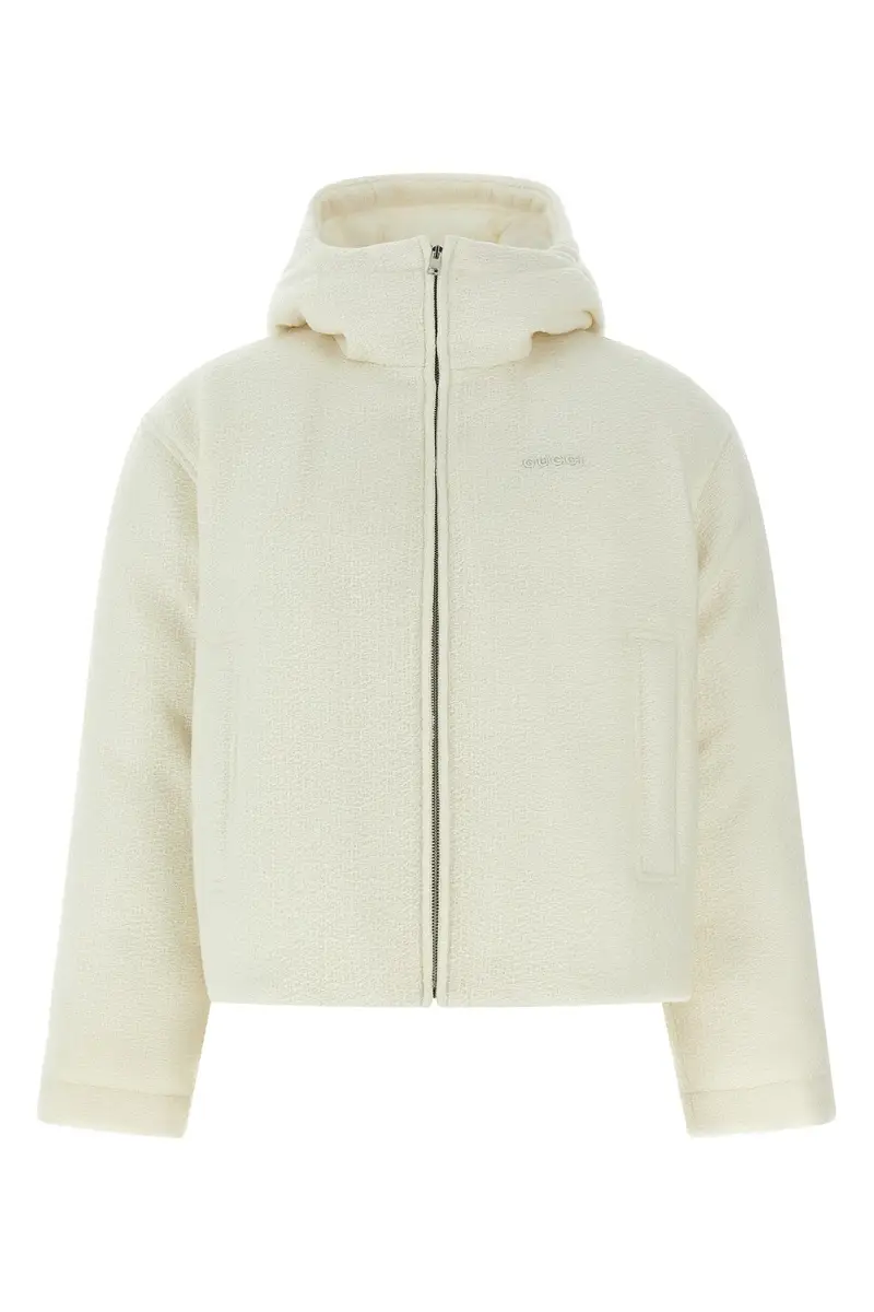 Giacca Lana Bouclé Bianco