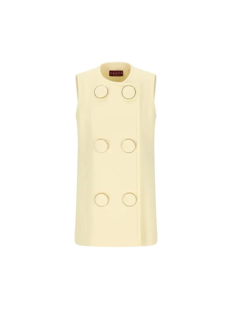 Gilet Con Maxi Bottoni GIALLO
