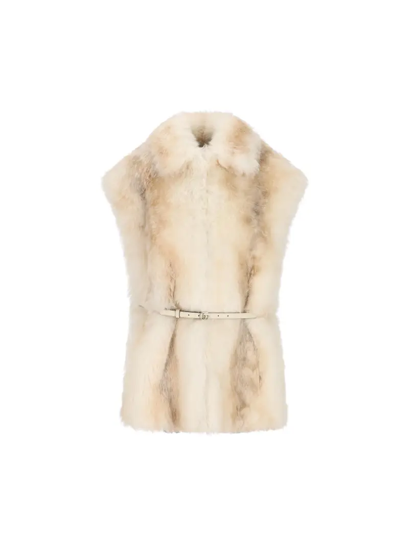 Gilet In Montone BEIGE