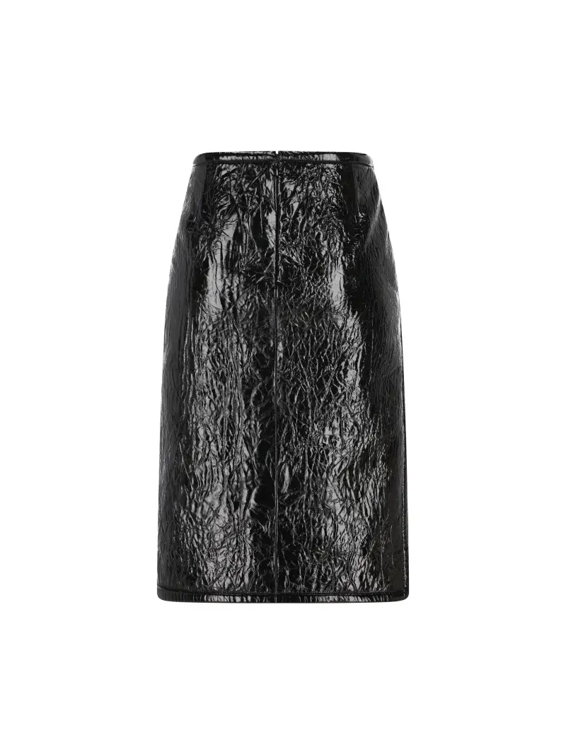 Gonna In Pelle NERO miniatura 2