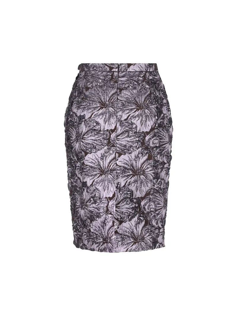 Gonna Midi Floreale VIOLA miniatura 2