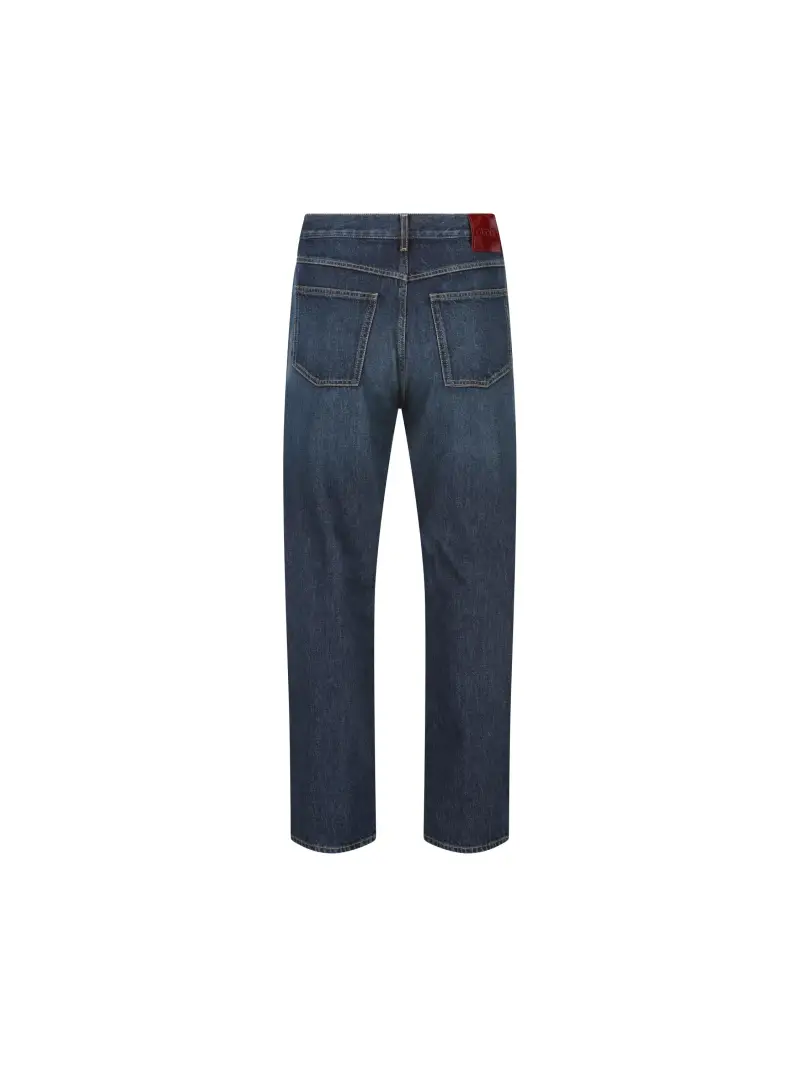 Jeans In Denim Di Cotone BLU miniatura 2
