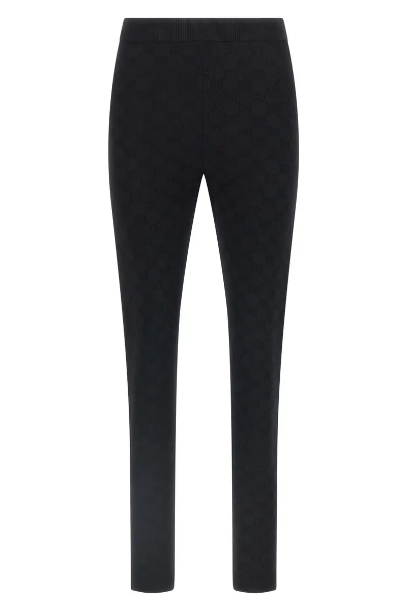 Leggings Gg Jacquard Nero