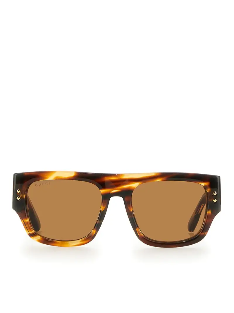 Occhiali da sole quadrati Marrone