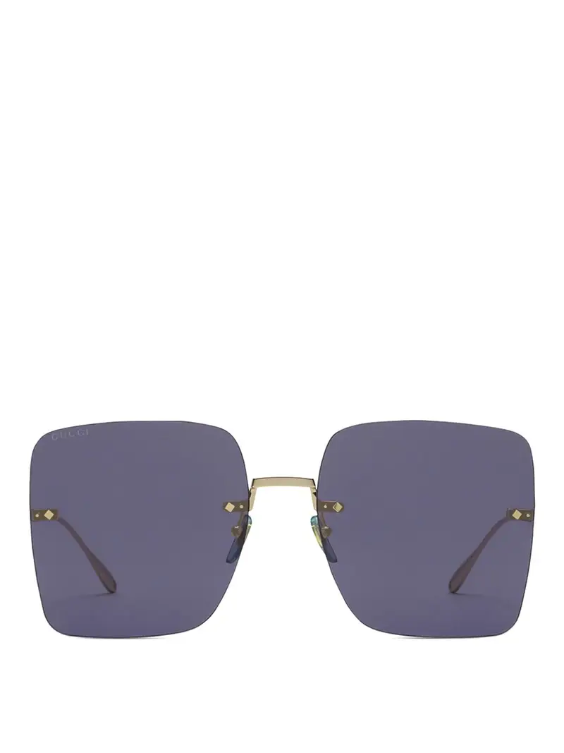 Occhiali da sole quadrati oversize Oro