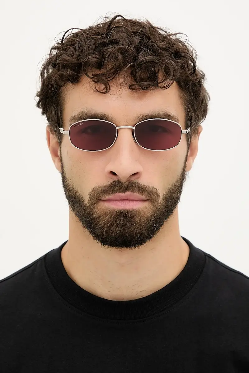 Gucci Occhiali da sole Uomo Argento 3764550 miniatura 5