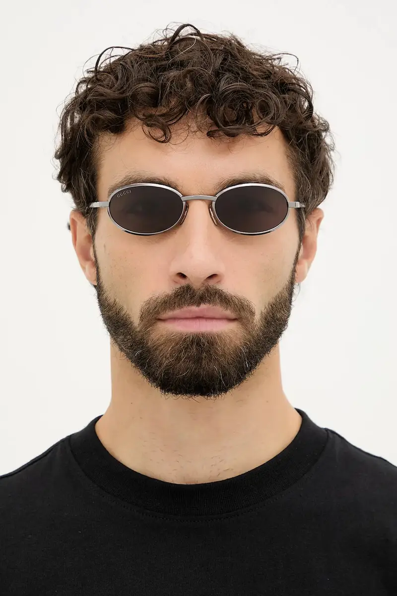 Gucci Occhiali da sole Uomo Argento 3764540 miniatura 5