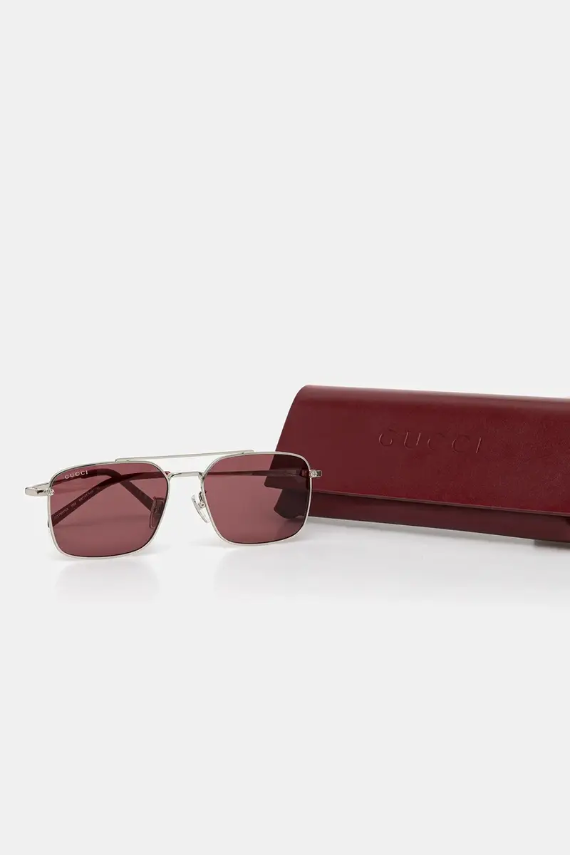 Gucci Occhiali da sole Uomo Argento 3764542 miniatura 4