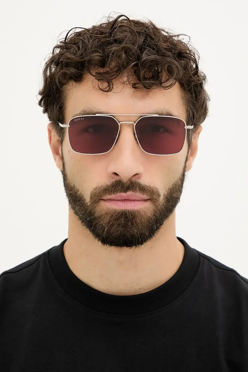 Gucci Occhiali da sole Uomo Argento 3764542 miniatura 5