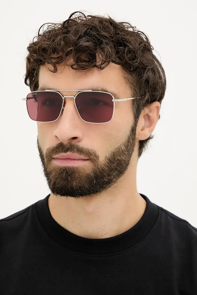 Gucci Occhiali da sole Uomo Argento 3764542