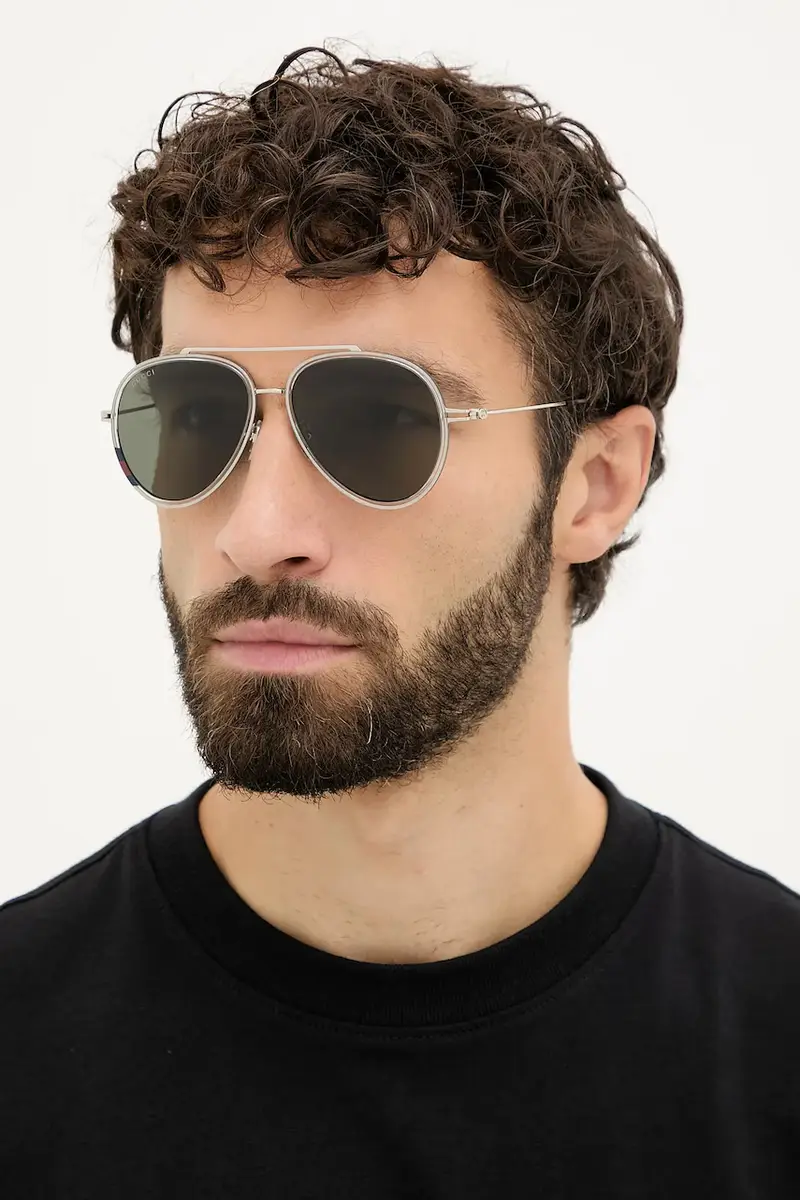 Gucci Occhiali da sole Uomo Argento 3764543