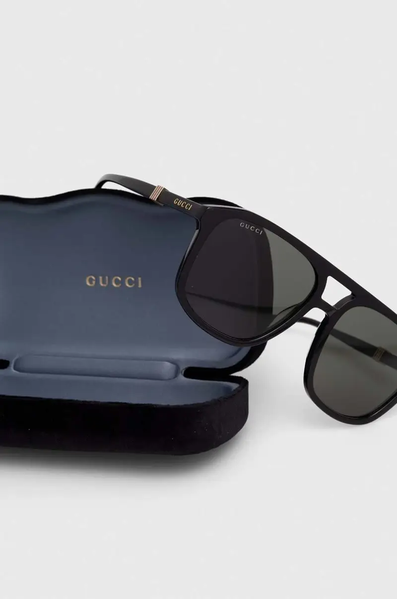 Gucci Occhiali da sole Uomo Nero 3262121 miniatura 4