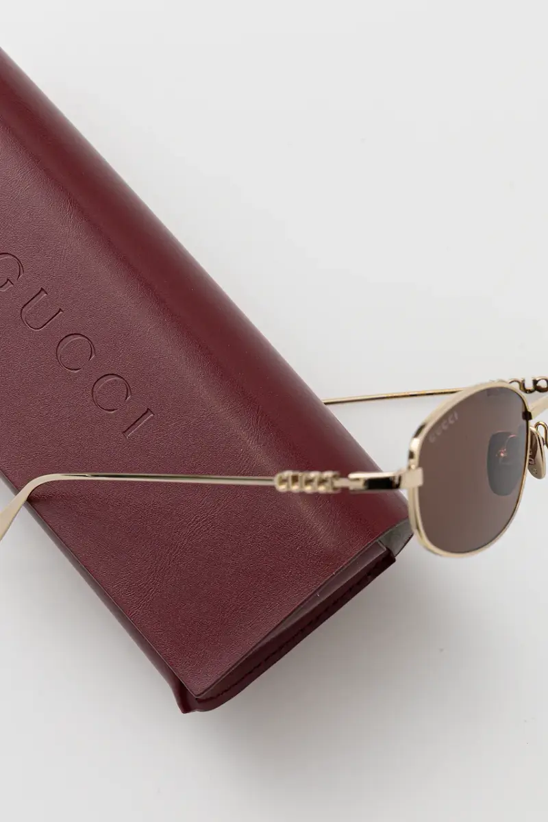 Gucci Occhiali da sole Uomo Oro 3779010 miniatura 4