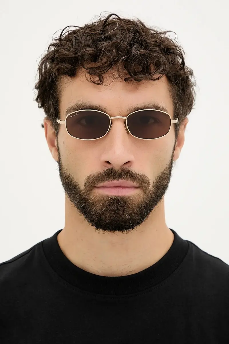 Gucci Occhiali da sole Uomo Oro 3779010 miniatura 5