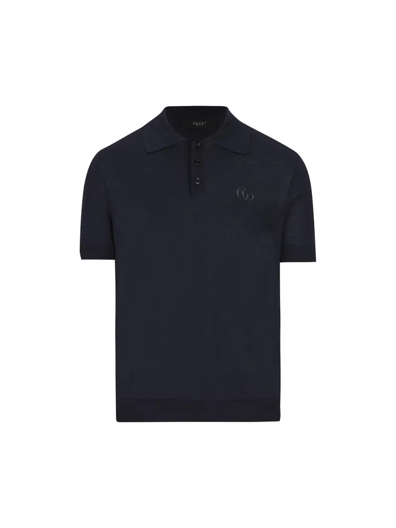 Polo In Maglia In Lana BLU