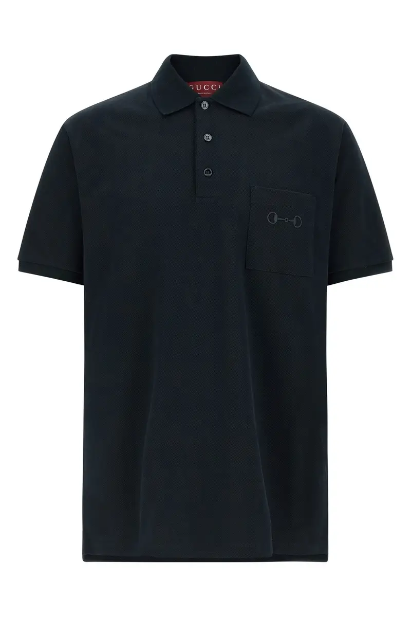 Polo Ricamo Morsetto Blu