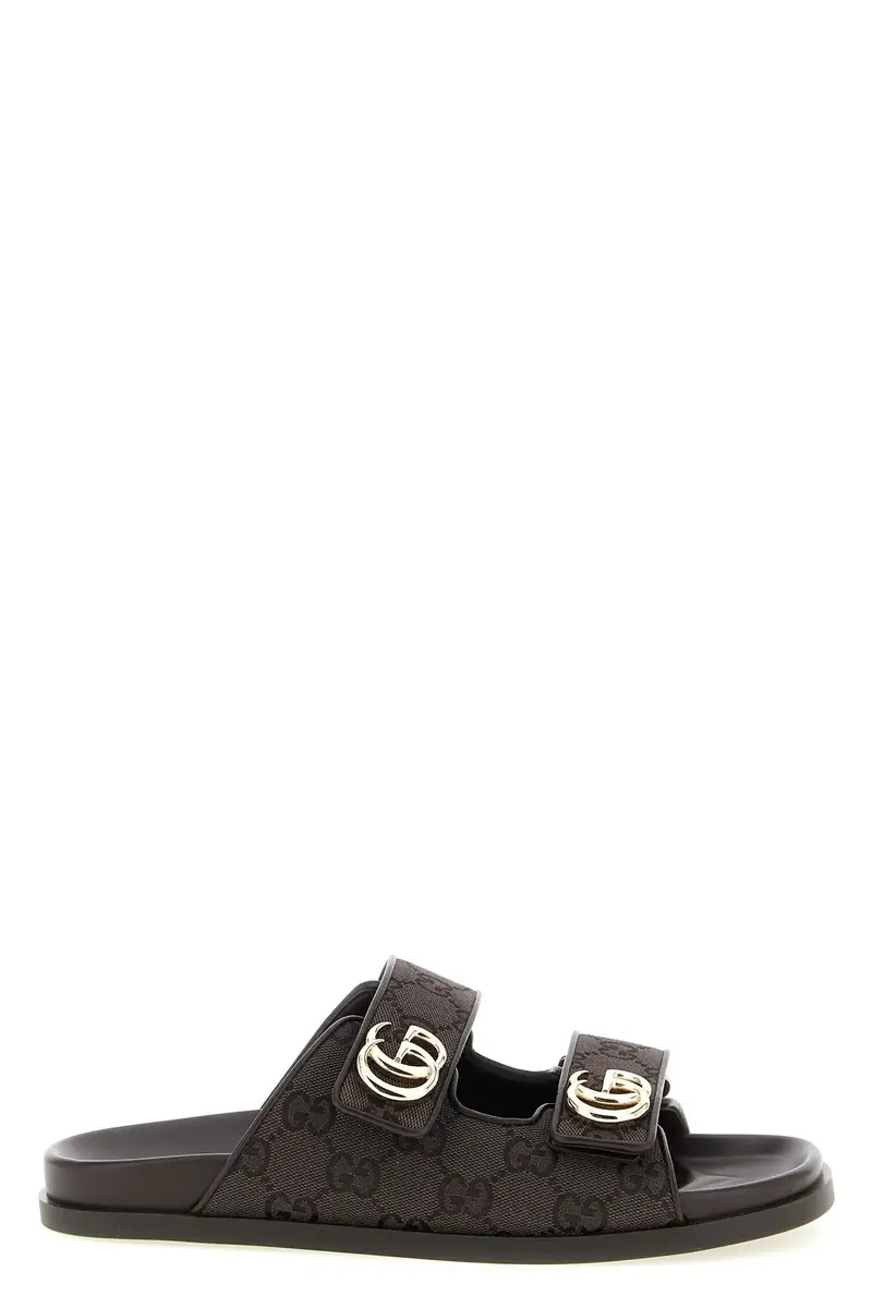 Slide Doppia G Marrone