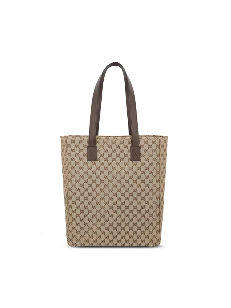 Tote Bag In Tela GG MARRONE miniatura 2