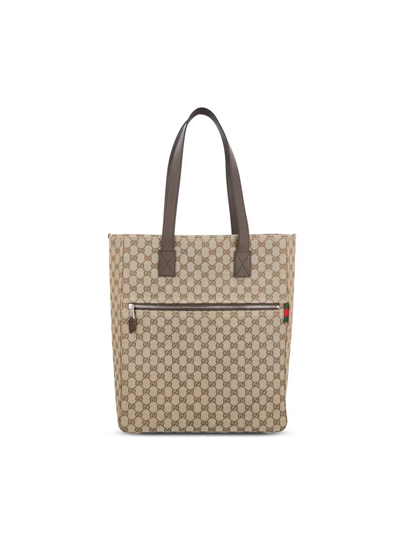Tote Bag In Tela GG MARRONE