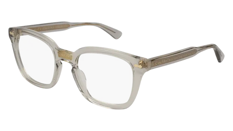 Gucci Unisex GG0184O 005 Montature da vista Acetato Grigio Trasparente Squadrata