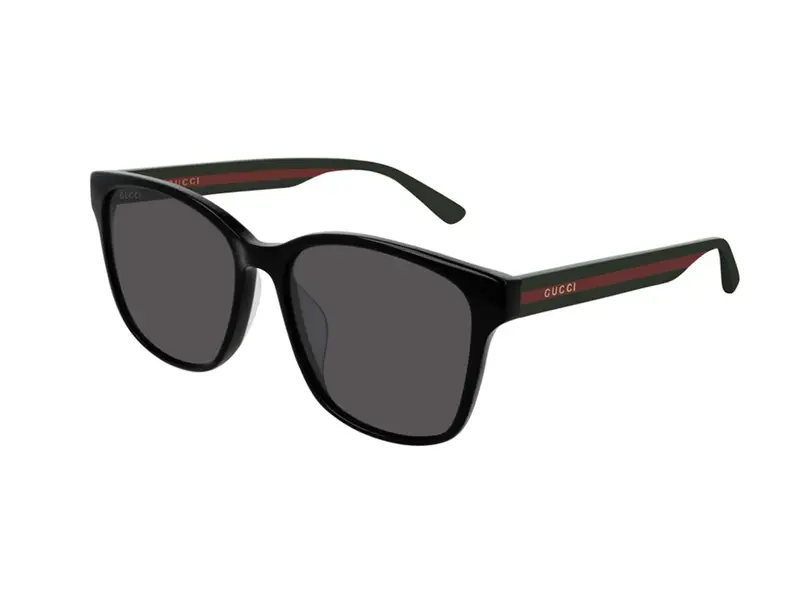 Gucci Unisex GG0417SK 001 Occhiali da sole Plastica Nero Grigio Squadrata Normale