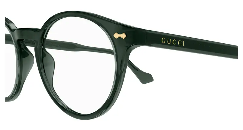 Gucci Unisex GG0738O 007 Montature da vista Verde Trasparente Rotonda miniatura 2