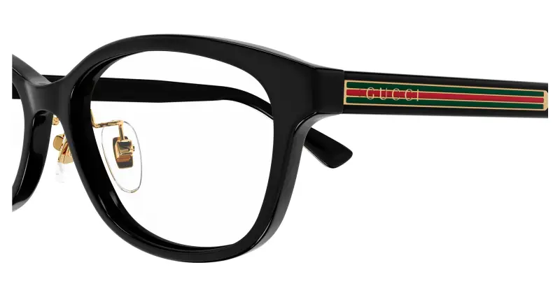 Unisex GG1612OJ 001 Montature da vista Acetato Nero Trasparente Rotonda miniatura 3
