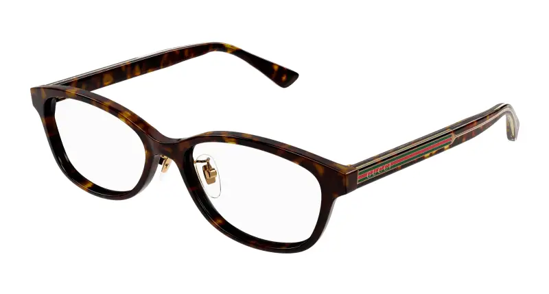 Unisex GG1612OJ 002 Montature da vista Acetato Havana Trasparente Rotonda