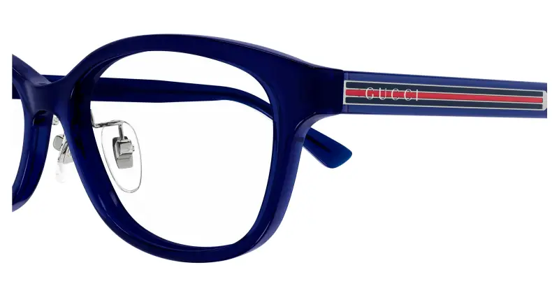 Unisex GG1612OJ 003 Montature da vista Acetato Blu Trasparente Rotonda miniatura 3