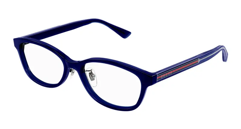 Unisex GG1612OJ 003 Montature da vista Acetato Blu Trasparente Rotonda