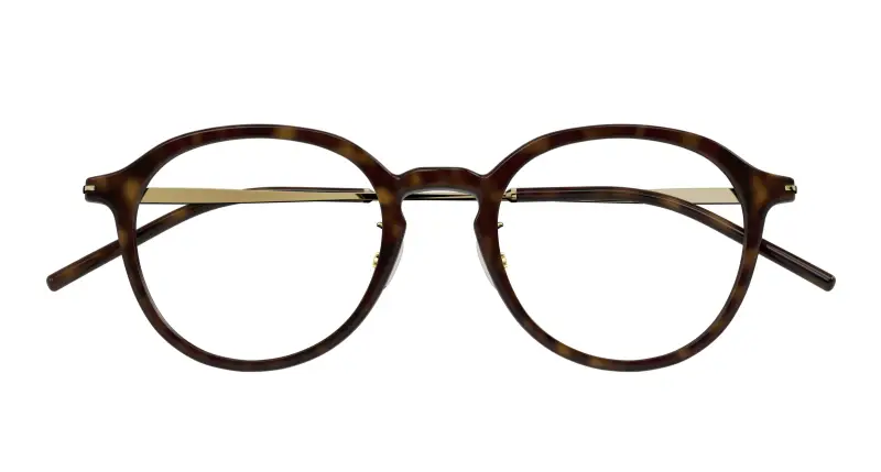 Unisex GG1734OK 002 Montature da vista Acetato Havana Trasparente Rotonda miniatura 2