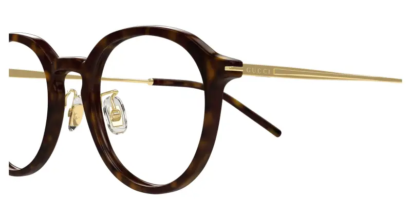 Unisex GG1734OK 002 Montature da vista Acetato Havana Trasparente Rotonda miniatura 3