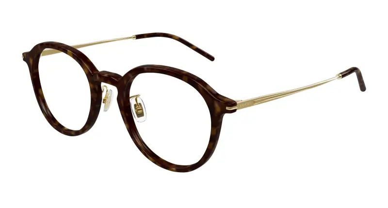 Unisex GG1734OK 002 Montature da vista Acetato Havana Trasparente Rotonda